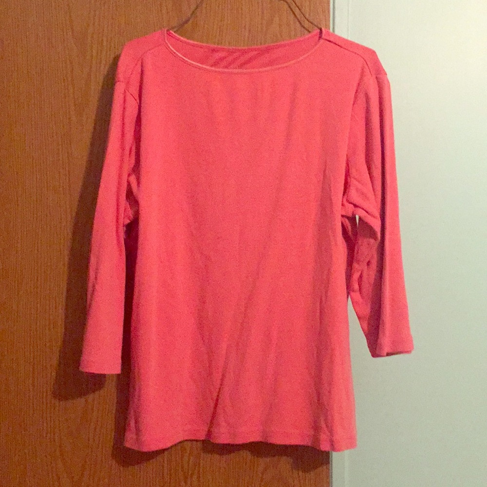 Comfy coral long sleeve shirt